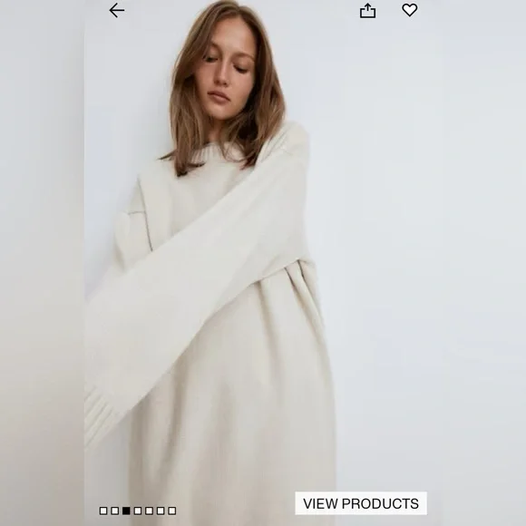 H&M Knit Dress in Light Beige. Size XL. - Picture 2 of 5